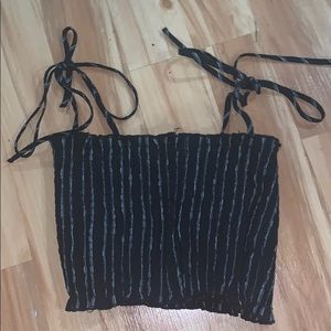 Crop top with tie straps